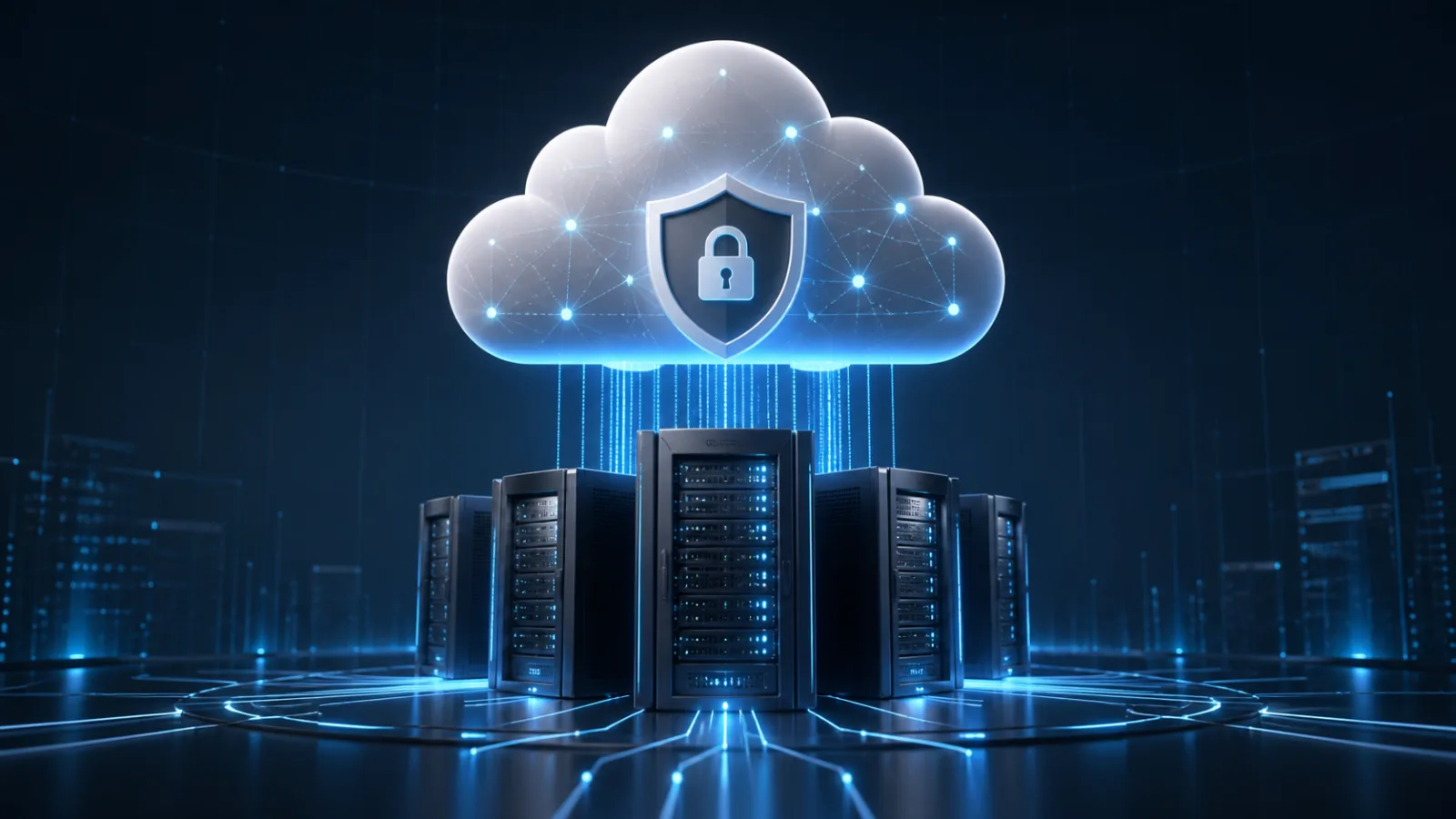 Managed cloud hosting infrastructure protected by security monitoring