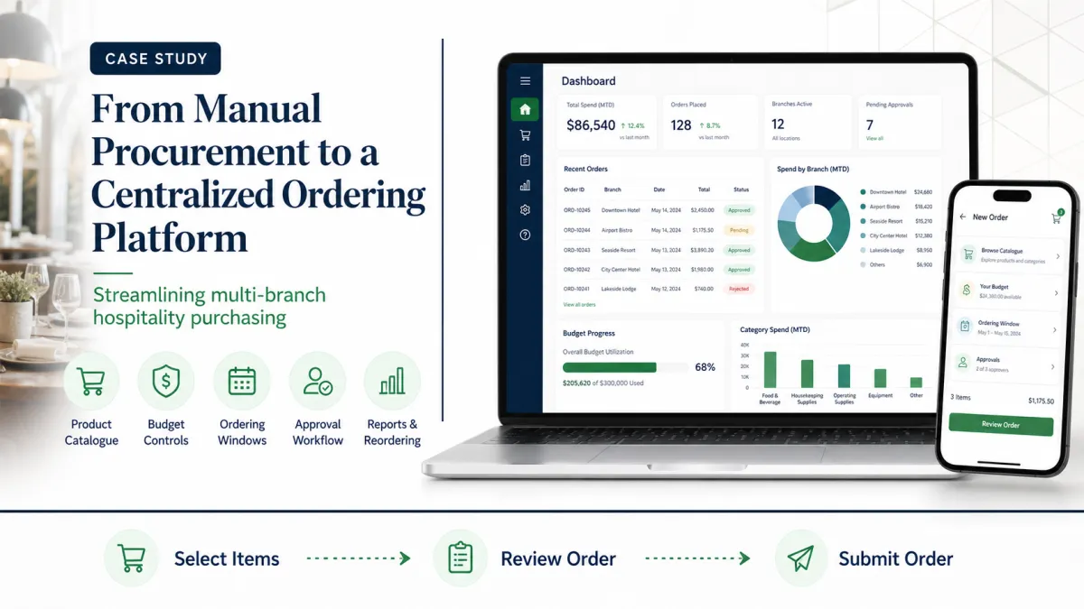 From Manual Procurement to a Centralized Ordering Platform: How We Streamlined Multi-Branch Hospitality Purchasing