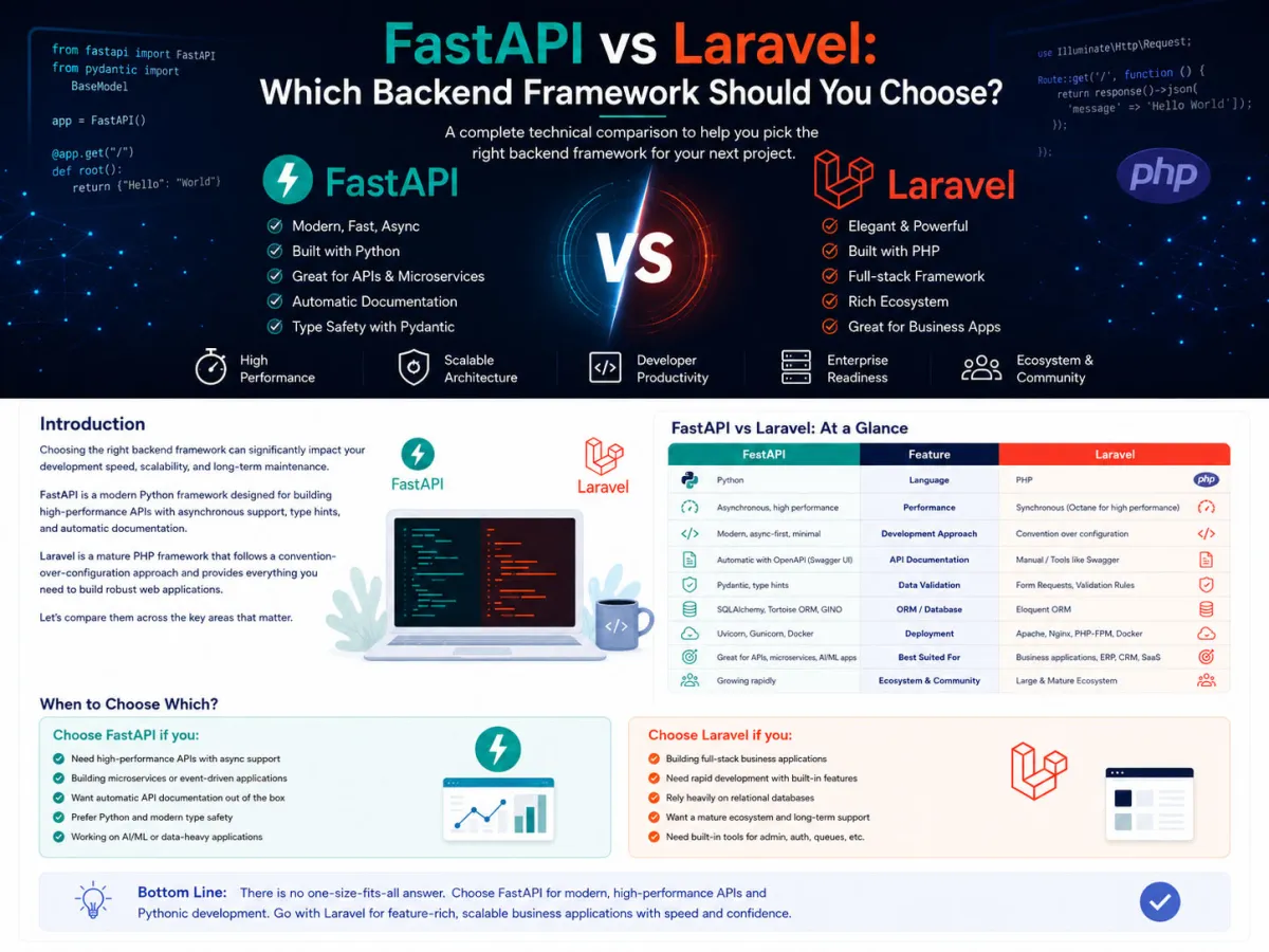 FastAPI vs Laravel: Which Backend Framework Should You Choose?